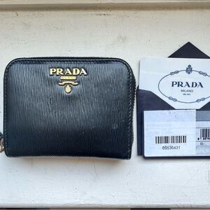 Authentic Prada Saffiano zip wallet